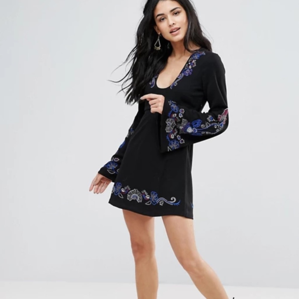 Free People Flared Sleeve Dress